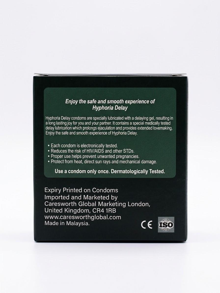 Hyphoria Condoms – 3 Lubricated Condoms Pack
