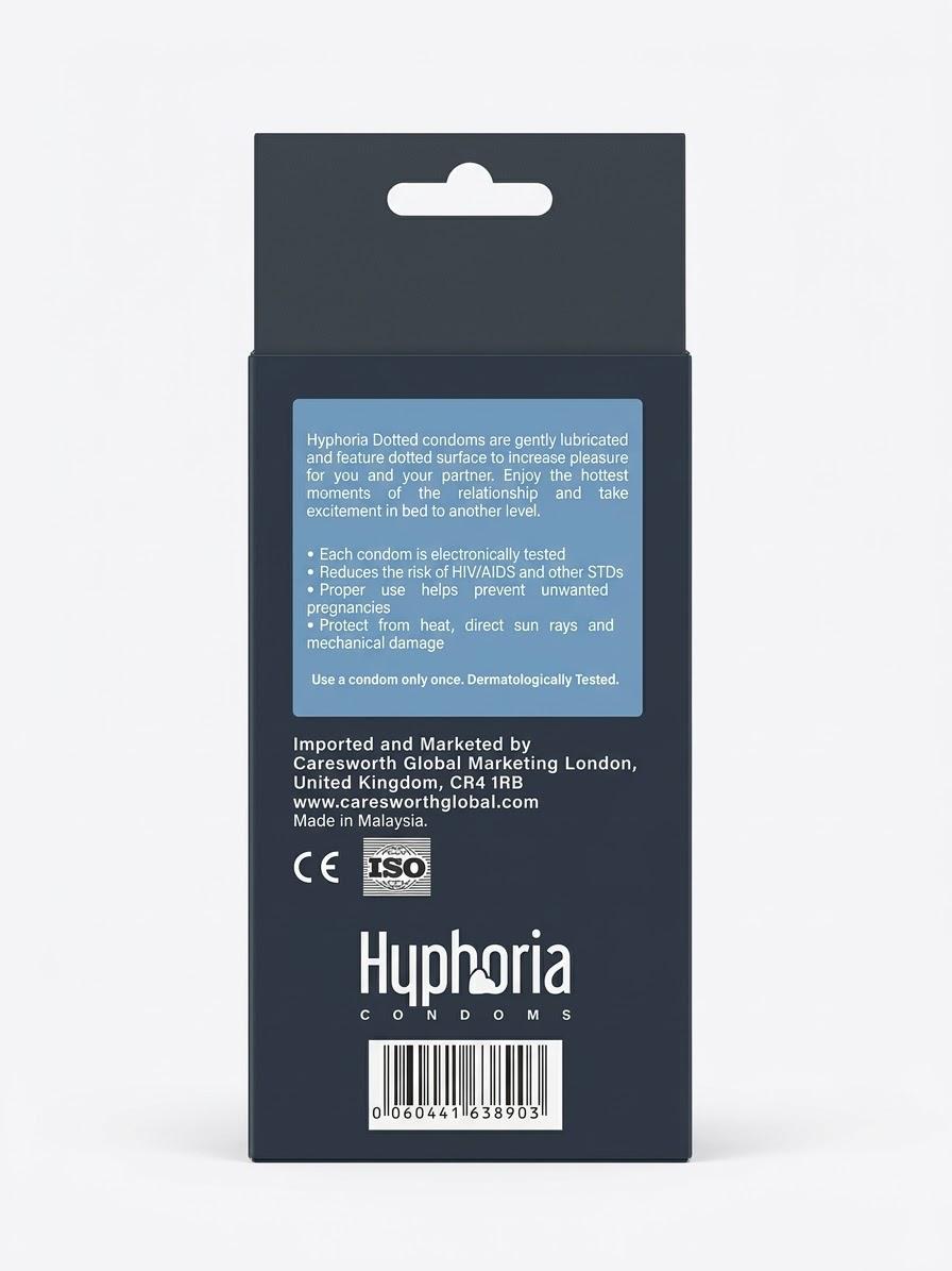 Hyphoria Dotted Lubricated Condoms – 6 Packs